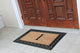 A1HC Black Rubber and Coir Paisley Border Monogrammed Double Doormat, 30"X48", I