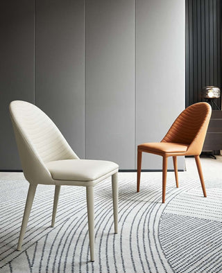 Nordic Design Leisure Backrest Dining Chair, Beige