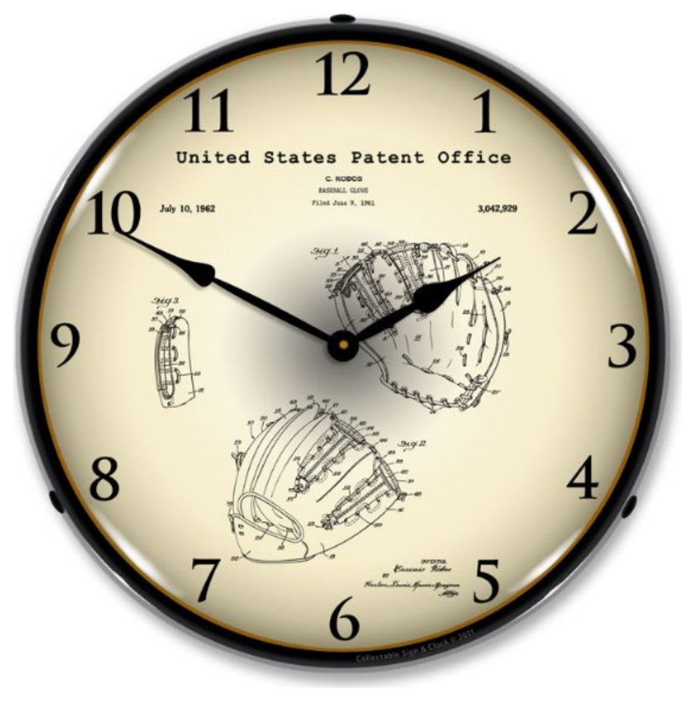 2103230 Baseball Glove 1962 Patent Clock