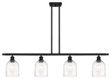 Ballston-Bella 4-Light 48" Stem Island Light, Matte Black, Clear