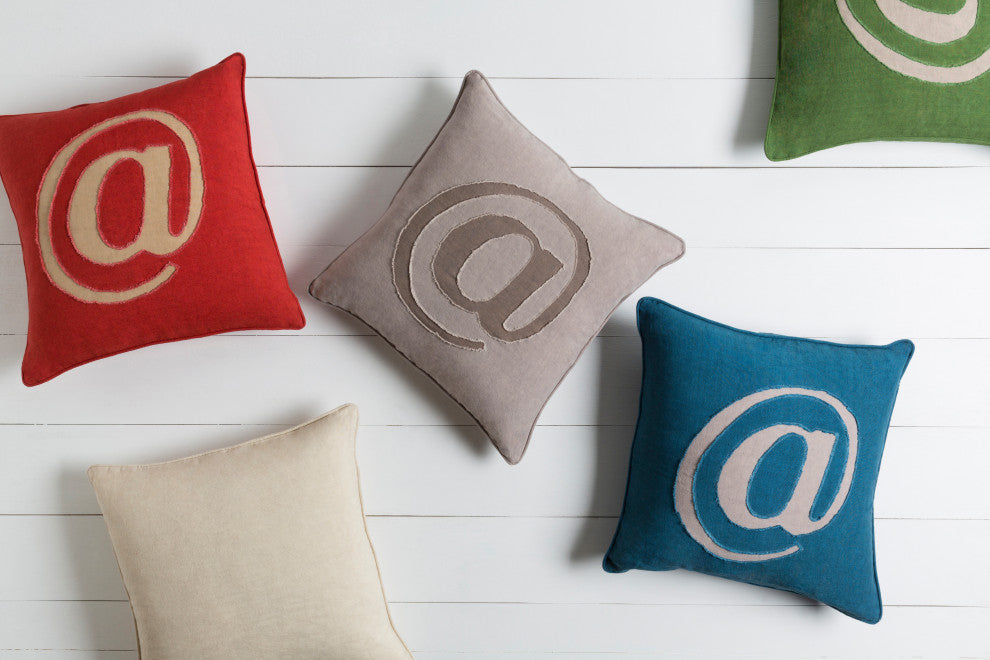 Surya Linen Text LX-005 20" x 20" Pillow Cover