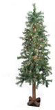 4' Pre-Lit Woodland Alpine Artificial Christmas Tree,  Clear Lights