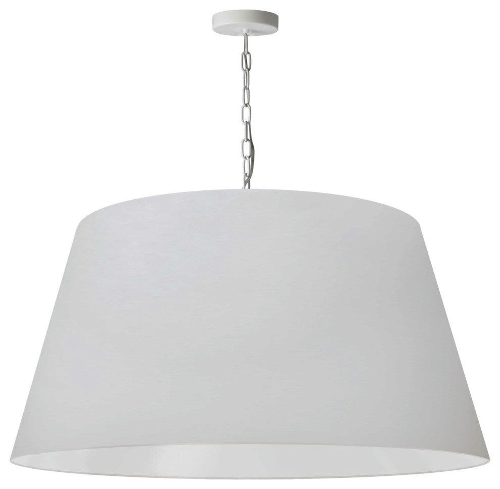 1 Light Brynn Extra Large Pendant, White Shade, White