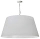1 Light Brynn Extra Large Pendant, White Shade, White