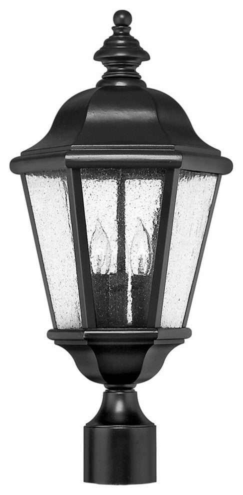 Hinkley Edgewater Large Post Top Or Pier Mount Lantern, Black
