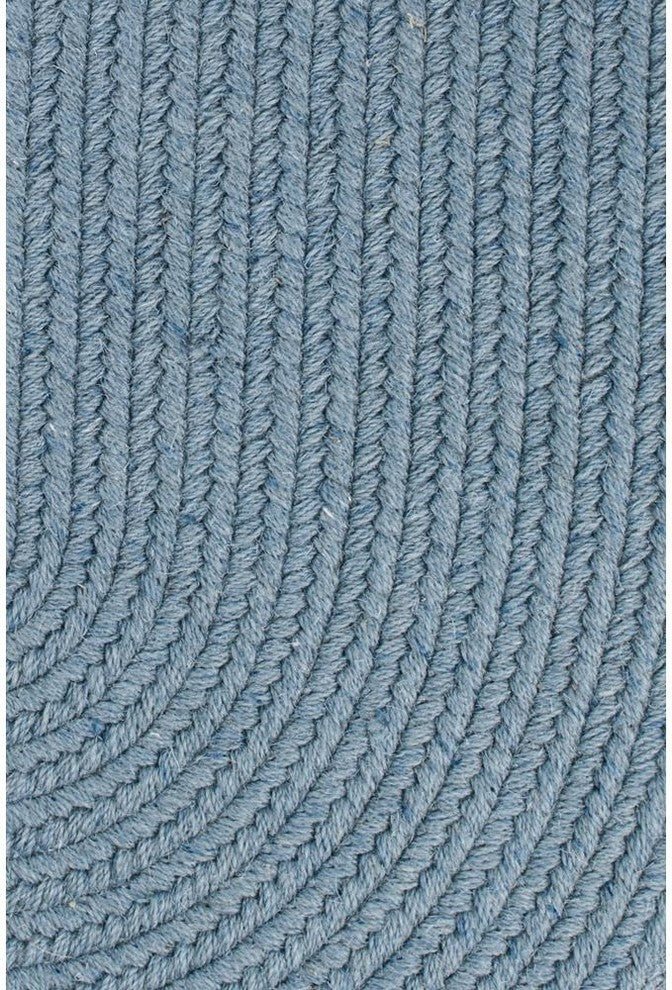 Solid Wool Rug, Blue Bonnet, 8' Round
