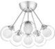 Quoizel PCSB1716C Six Light Semi Flush Mount, Polished Chrome Finish