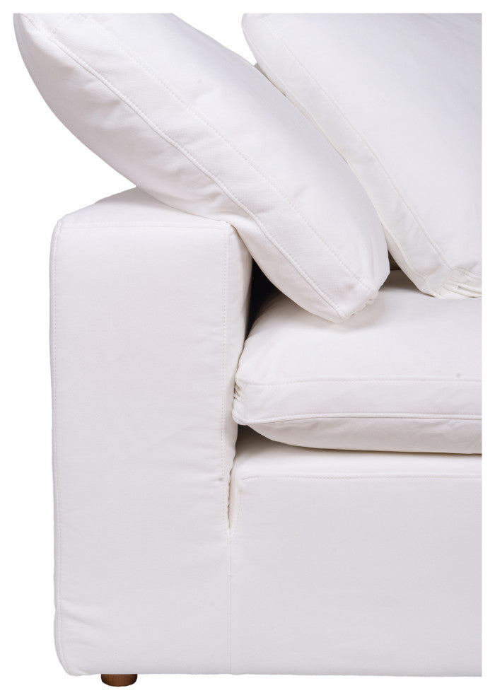 First of A Kind Clay Corner Chair Livesmart Fabric White