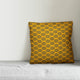 Floral Argyle, Yellow and Gray Outdoor Throw Pillow, 20"x20"