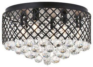 Matte Black Finish 6-Light Flush Mount
