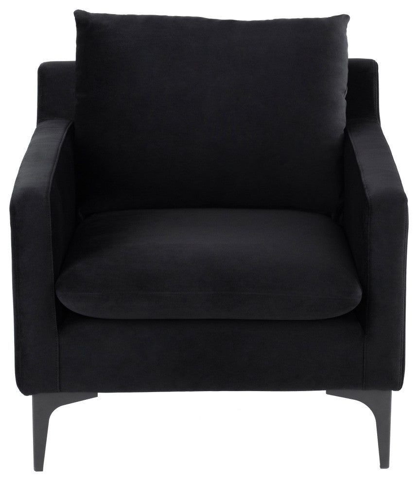 Anders Black Fabric Single Seat Sofa, HGSC590