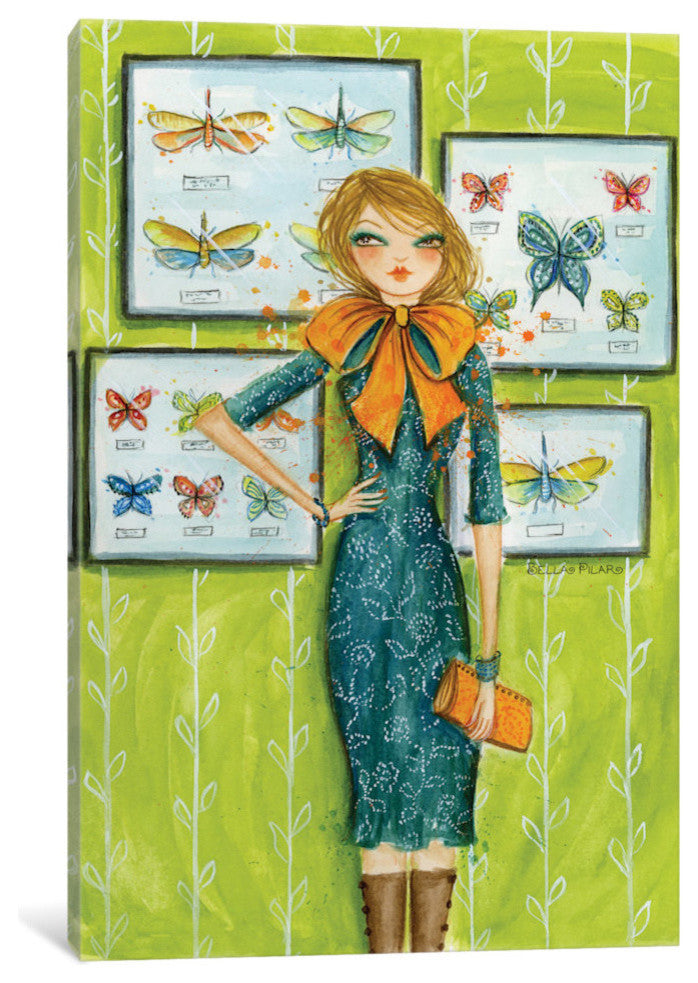 iCanvas Best dress Butterfly Bow Gallery Wrapped Canvas Art Print by Bella Pilar