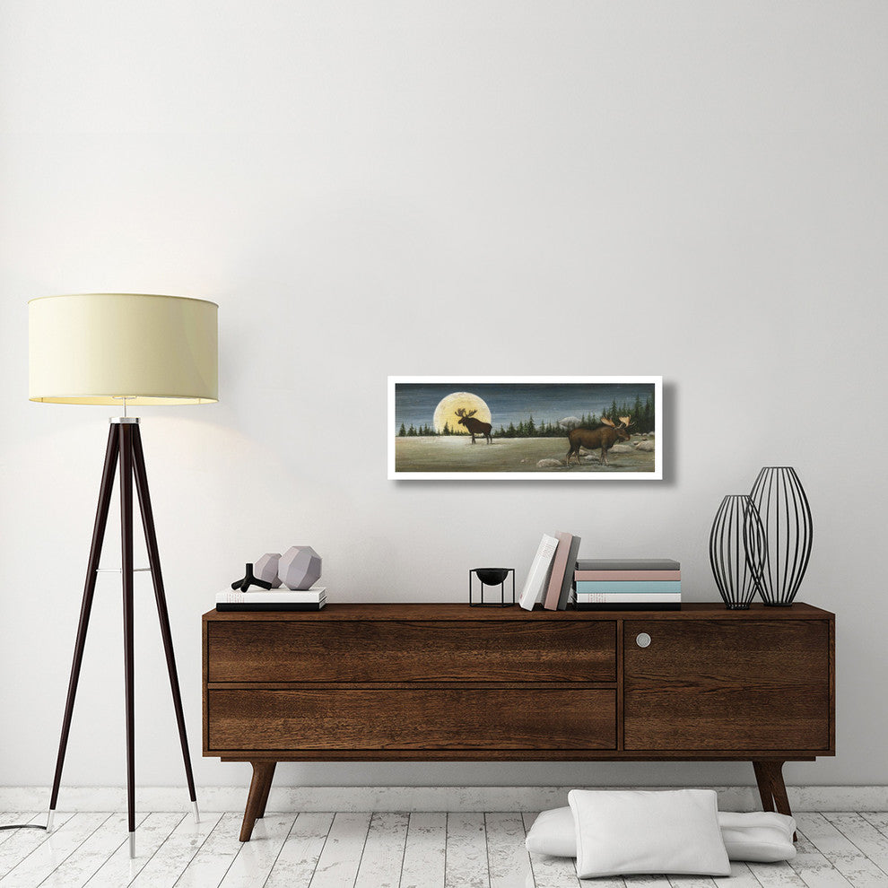 "North Woods Moose Crop" Digital Paper Print by David Carter Brown, 38"x14"