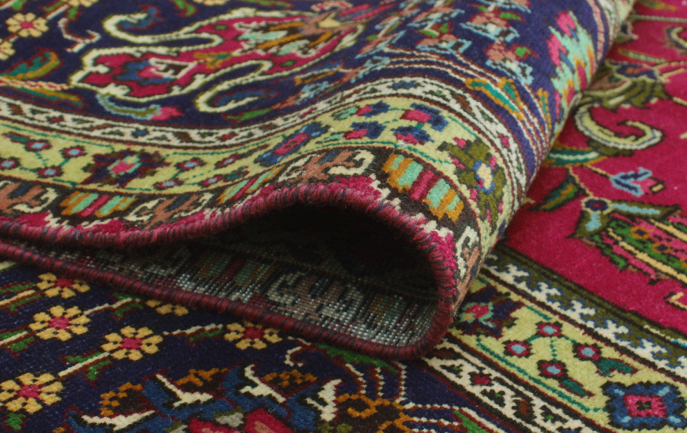 Fine Vintage Distressed Adel Red Rug