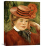 "Girl with a Red Hat" Stretched Canvas Giclee by Pierre-Auguste Renoir, 17"x22"