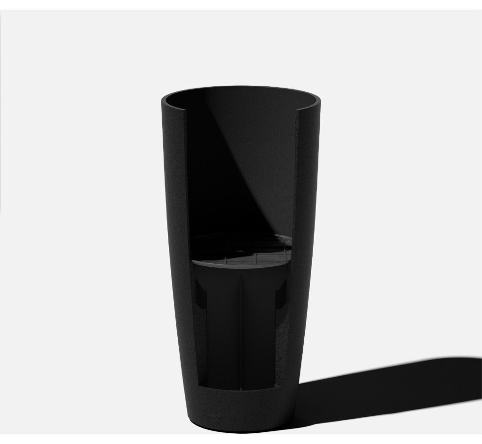 Veradek Pure Series Selena 28" Planter, Black, 28 in. - Two Pack