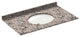 43x22 Burlywood Granite Vanity Countertops, 4 Faucet Spread
