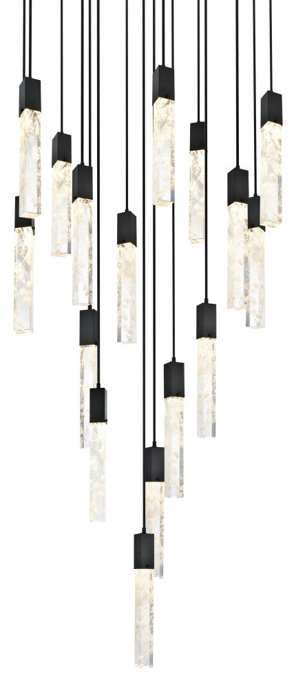 Home Living 36" Chandelier, Black