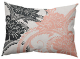 Flower Flourish Polyester Indoor Pillow, Blush, 14"x20"