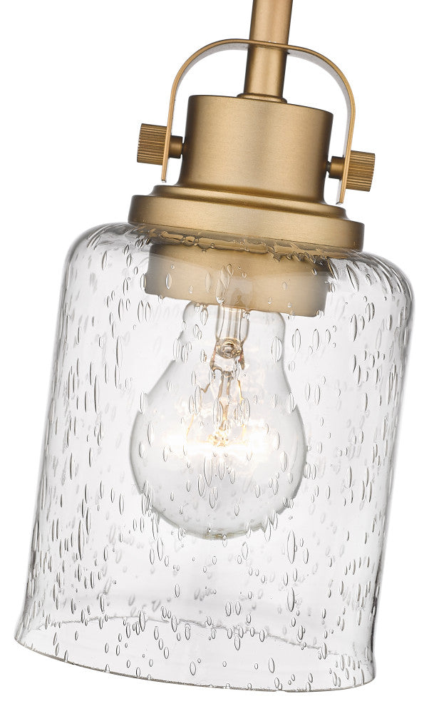 Zlite 340F1-HG 1-Light Flush Mount, Clear Seeded