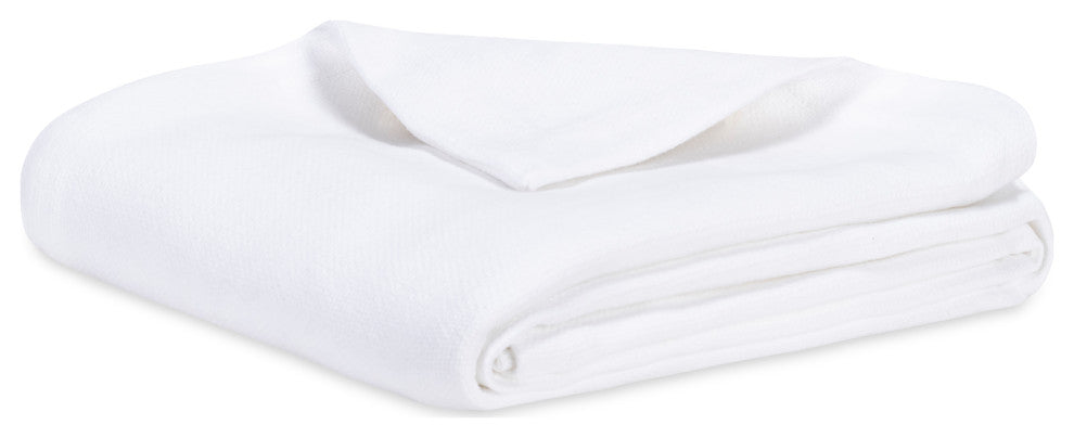 Artisan Oxford Blanket, White, Twin