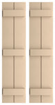 Rustic 2 Board Joined B-N-B Faux Wood Shutters, Smooth, 11x60"