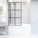 VIGO Ventana 34" W x 62" H Framed Fixed Tub Screen in Matte Black, Clear Glass