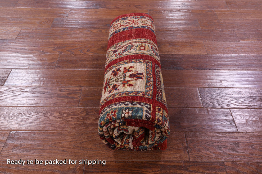 4' 10" X 7' 2" Persian Garden Design Hand-Knotted Wool Rug Q10666
