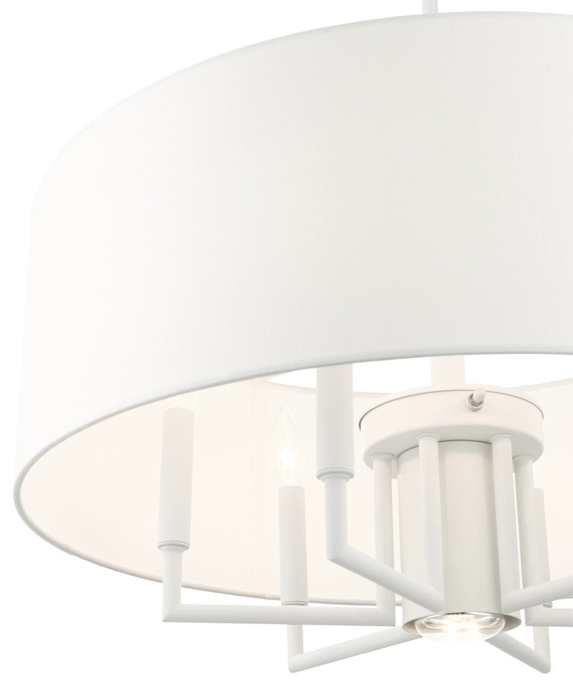 White Timeless, Transitional, Versatile, Pendant Chandelier