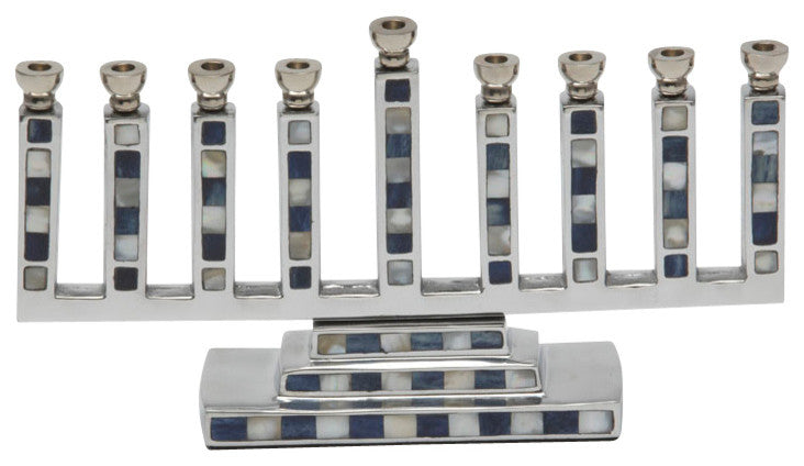 Classic Menorah, Mosaic Azure