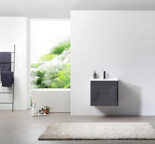 Colmar Wall Mount Vanity, Dark Gray, 24"