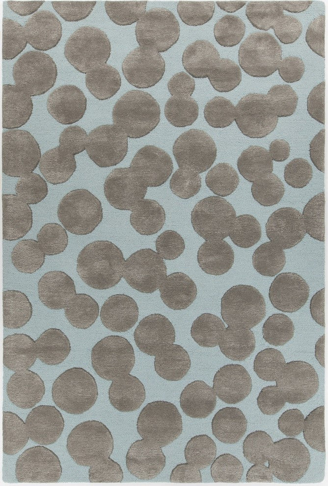 Joya Hand-Tufted Contemporary Rug, Blue/Gray, Rectangular 9'x13'
