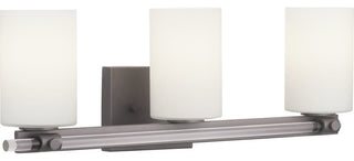 Lisbon Collection 3-Light Matte Black Etched Opal Glass Luxe Bath Vanity Light
