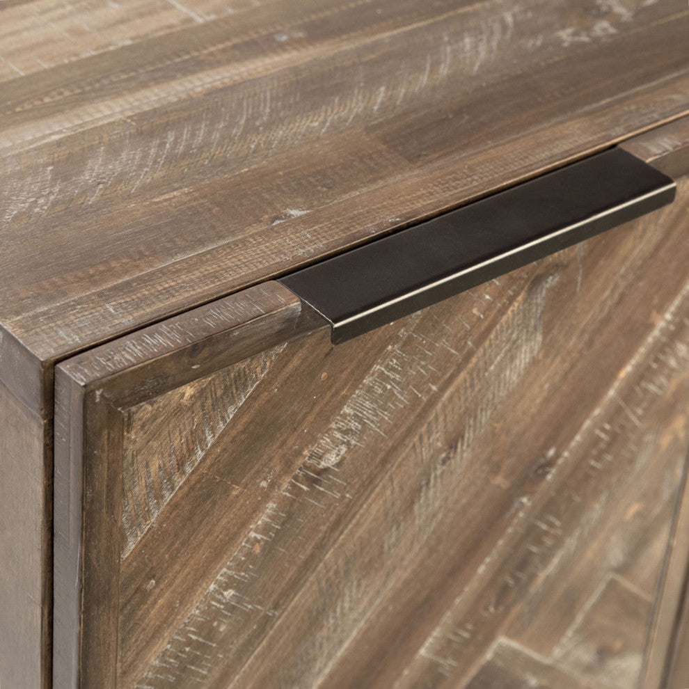 Salvaged Wood Herringbone Sideboard