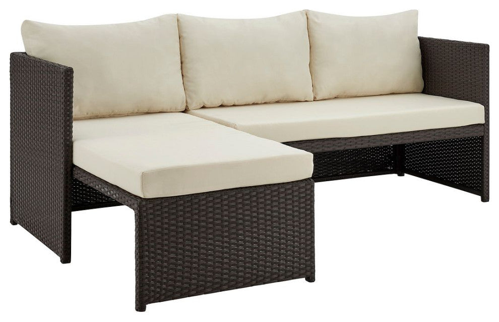 Manhattan Comfort Menton Steel Rattan 2-Piece Patio Set