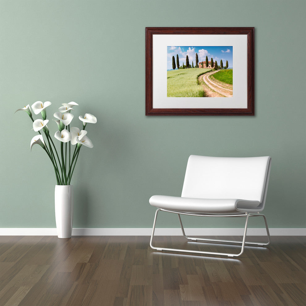 Michael Blanchette 'Tuscan Classic' Art, Wood Frame, White Mat, 14x11
