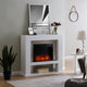 Eloise Stainless Steel Base Electric Fireplace