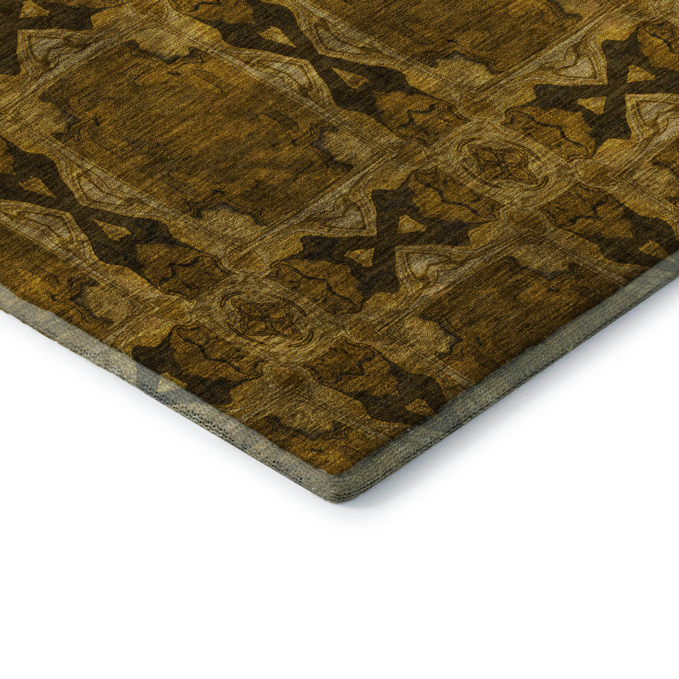 Premium Machine Washable Mayfield AMF564 Chocolate 1'8" x 2'6" Rug