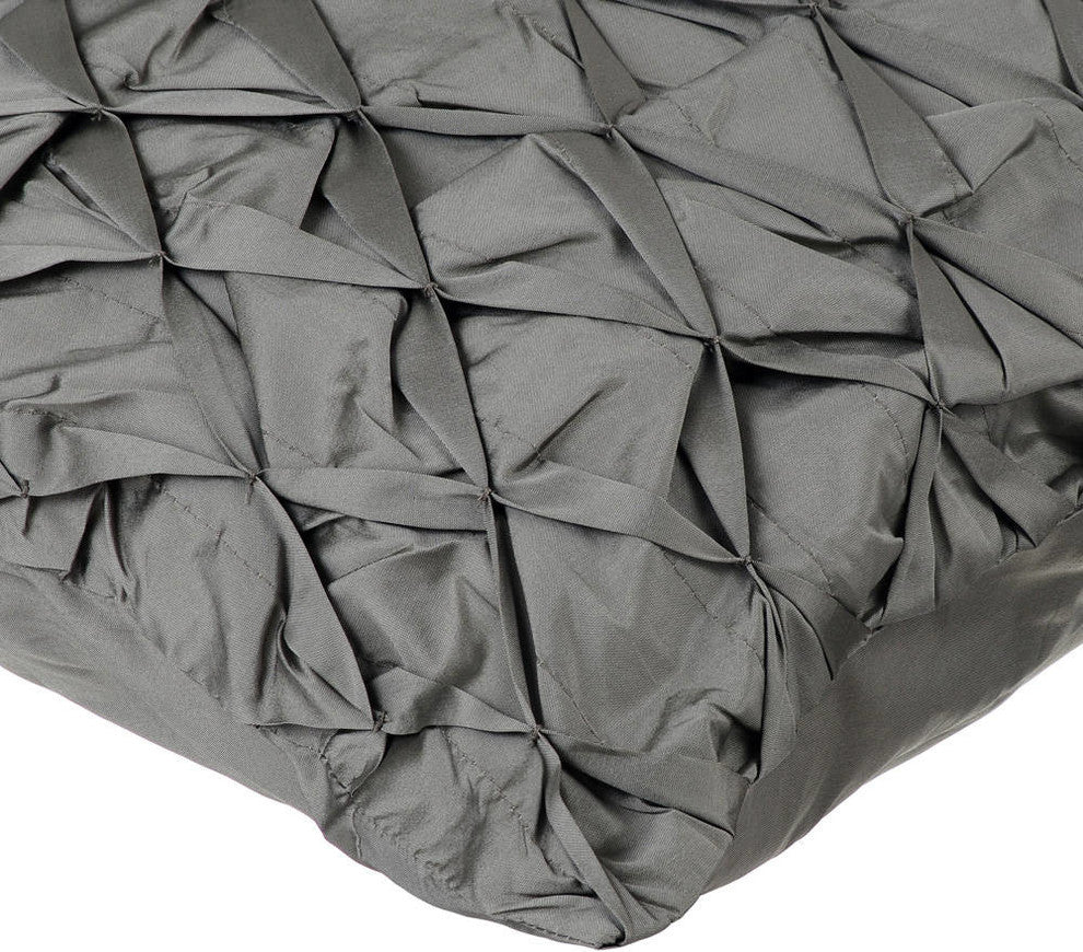 Gray Decorative Pillow Covers 18"x18" Silk, Between Spaces