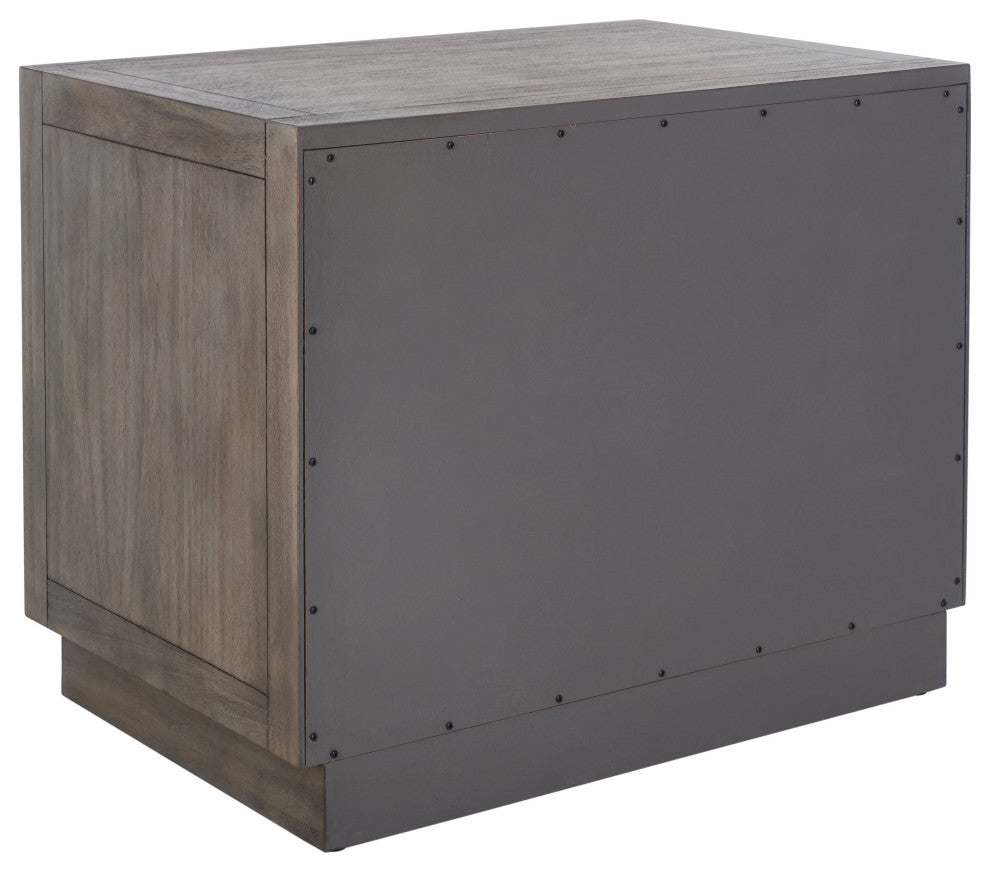 Safavieh Couture Steve 2 Drawer Wood Nightstand, Light Brown