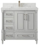 Aberdeen 36 Center Sink Bath Vanity in Coventry Gray 2" Calacatta Nuvo