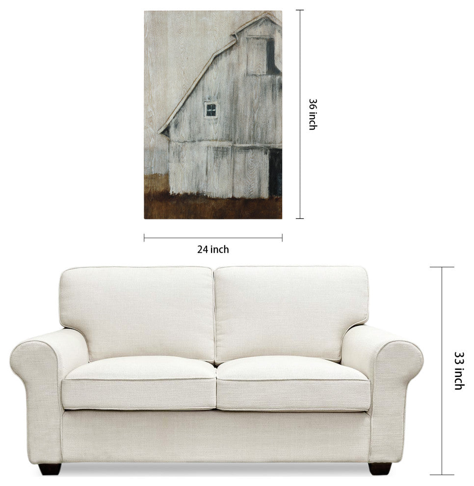Abandoned Barn Diptych Wall Art Fine Giclee Printed on Hand Finished Ash Wood