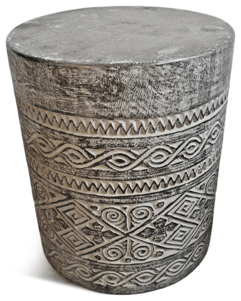 Java Grey Wash Side Table Stand