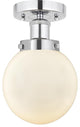 Beacon 1 Light Semi-Flush Mount, Polished Chrome