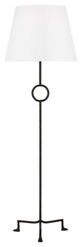Montour Casual 1-Light Indoor Large Floor Lamp, Aged Iron