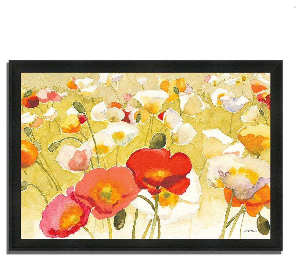 "My Iceland Plot I" By Shirley Novak, Framed Painting Print, Ready To Hang