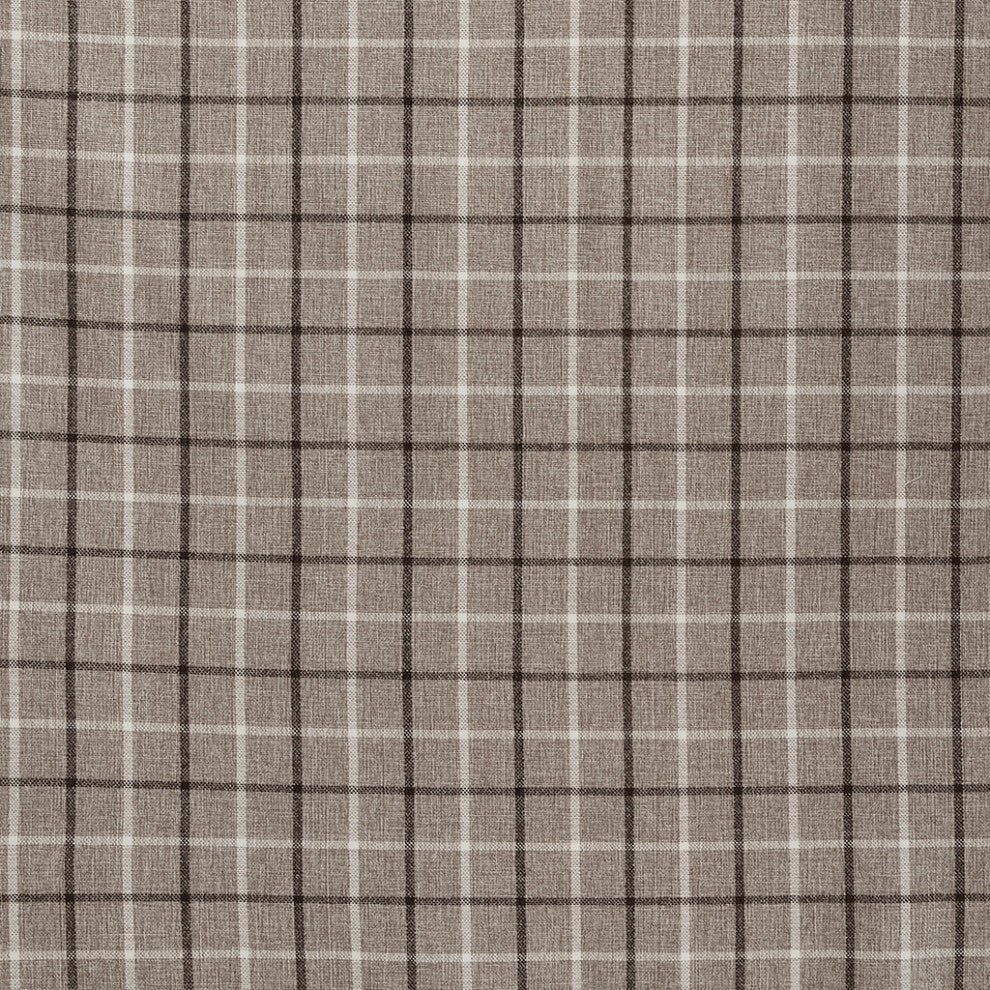 Madison Park Anaheim Plaid Window Panel with Fleece Lining, Beige, Brown, 50x95", Rod Pocket Window Panel
