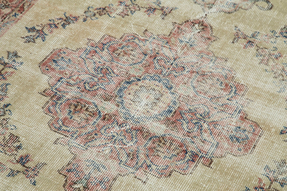 Rug N Carpet - Handmade Oriental 4' 0" x 7' 3" Faded Small Area Rug