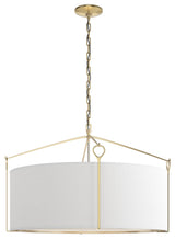 Bow Large Pendant, Modern Brass, Natural Anna Shade