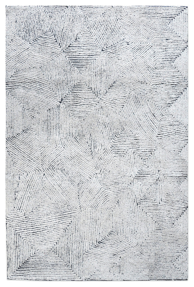 Uttermost Maze Blue Rug, 9'x12'